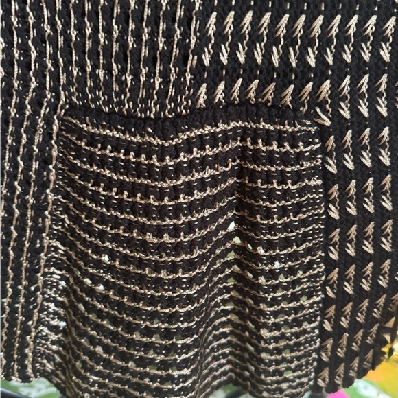 Etcetera Women's Black and Gold Crochet Sweater-M - Picture 4 of 7